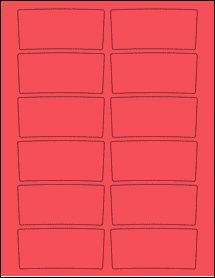 Sheet of 3.4559" x 1.6238" True Red labels