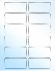Sheet of 3.4559" x 1.6238" White Gloss Laser labels