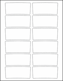 Sheet of 3.4559" x 1.6238" Standard White Matte labels