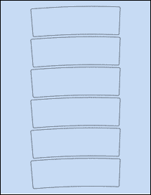 Sheet of 5.0779" x 1.7267" Pastel Blue labels