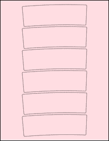 Sheet of 5.0779" x 1.7267" Pastel Pink labels