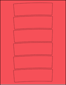 Sheet of 5.0779" x 1.7267" True Red labels