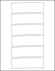 Sheet of 5.0779" x 1.7267" Aggressive White Matte labels