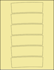 Sheet of 5.0779" x 1.7267" Pastel Yellow labels