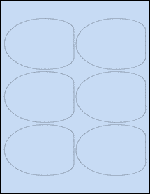 Sheet of 3.972" x 2.9052" Pastel Blue labels