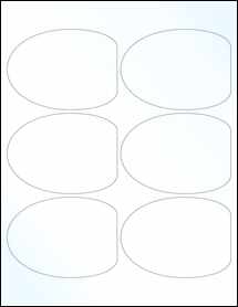 Sheet of 3.972" x 2.9052" Clear Gloss Inkjet labels