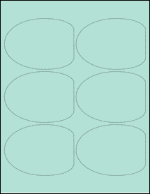 Sheet of 3.972" x 2.9052" Pastel Green labels