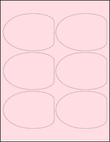 Sheet of 3.972" x 2.9052" Pastel Pink labels