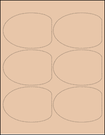 Sheet of 3.972" x 2.9052" Light Tan labels