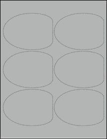 Sheet of 3.972" x 2.9052" True Gray labels