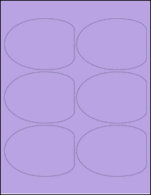 Sheet of 3.972" x 2.9052" True Purple labels