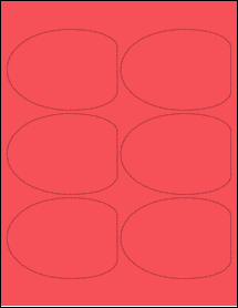 Sheet of 3.972" x 2.9052" True Red labels