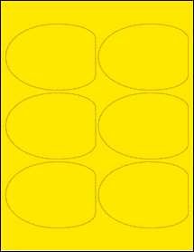 Sheet of 3.972" x 2.9052" True Yellow labels