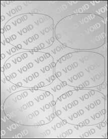 Sheet of 3.972" x 2.9052" Void Silver Polyester labels