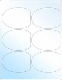 Sheet of 3.972" x 2.9052" White Gloss Inkjet labels