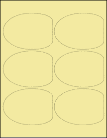 Sheet of 3.972" x 2.9052" Pastel Yellow labels