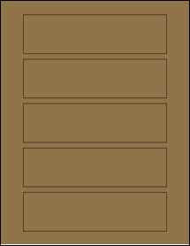 Sheet of 6.4687" x 1.7485" Brown Kraft labels