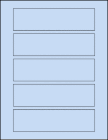 Sheet of 6.4687" x 1.7485" Pastel Blue labels