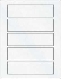 Sheet of 6.4687" x 1.7485" Clear Matte Inkjet labels