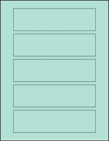 Sheet of 6.4687" x 1.7485" Pastel Green labels