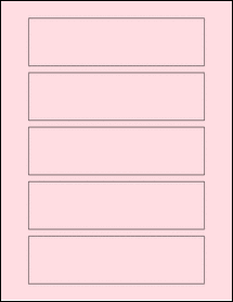 Sheet of 6.4687" x 1.7485" Pastel Pink labels