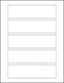 Sheet of 6.4687" x 1.7485" 100% Recycled White labels