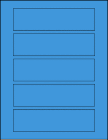 Sheet of 6.4687" x 1.7485" True Blue labels