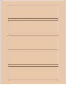 Sheet of 6.4687" x 1.7485" Light Tan labels