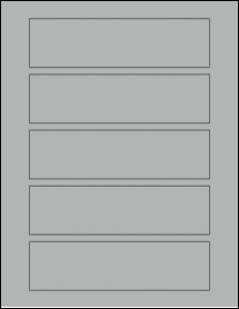 Sheet of 6.4687" x 1.7485" True Gray labels