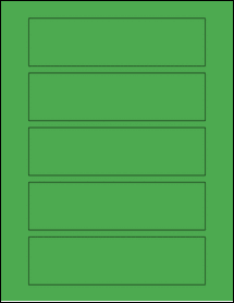 Sheet of 6.4687" x 1.7485" True Green labels