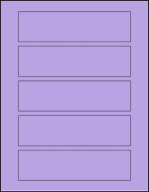 Sheet of 6.4687" x 1.7485" True Purple labels