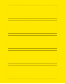 Sheet of 6.4687" x 1.7485" True Yellow labels