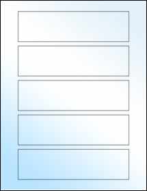 Sheet of 6.4687" x 1.7485" White Gloss Inkjet labels