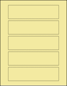 Sheet of 6.4687" x 1.7485" Pastel Yellow labels