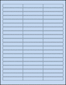Sheet of 2.62" x 0.43" Pastel Blue labels