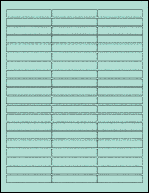 Sheet of 2.62" x 0.43" Pastel Green labels