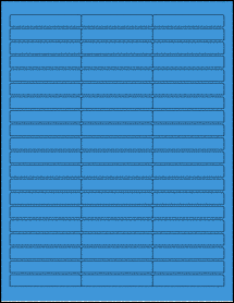 Sheet of 2.62" x 0.43" True Blue labels