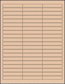 Sheet of 2.62" x 0.43" Light Tan labels