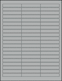 Sheet of 2.62" x 0.43" True Gray labels