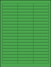 Sheet of 2.62" x 0.43" True Green labels