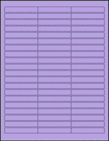 Sheet of 2.62" x 0.43" True Purple labels