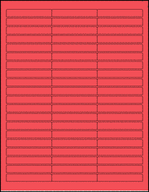 Sheet of 2.62" x 0.43" True Red labels