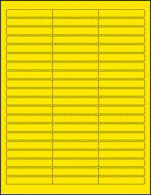 Sheet of 2.62" x 0.43" True Yellow labels