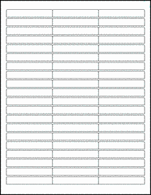 Sheet of 2.62" x 0.43" Removable White Matte labels