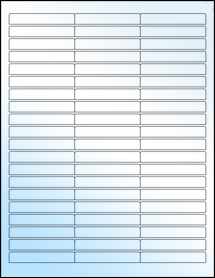 Sheet of 2.62" x 0.43" White Gloss Laser labels