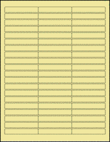 Sheet of 2.62" x 0.43" Pastel Yellow labels