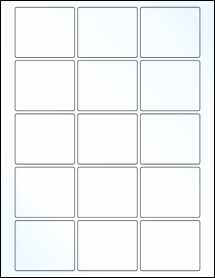 Sheet of 2.375" x 2" Clear Gloss Inkjet labels