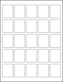 Sheet of 1.43" x 1.75"  labels