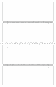 Sheet of 1" x 3.9"  labels