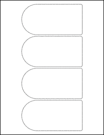Sheet of 4.999" x 2.5" Weatherproof Polyester Laser labels